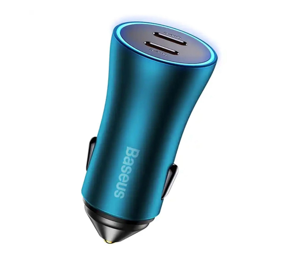 Baseus Golden Contactor Pro Car Charger C+C 40W Blue - 1348132 - zdjęcie 2